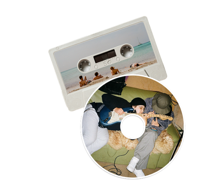Mixtape and CD collage